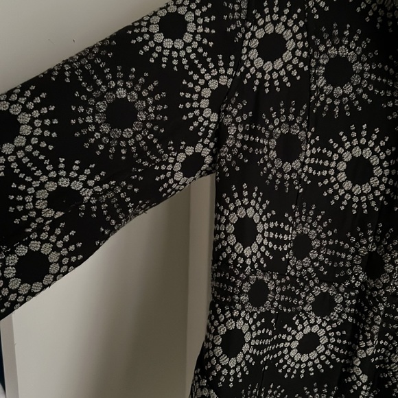 Desigual Black and White Patterned Pea Coat - Picture 3 of 7